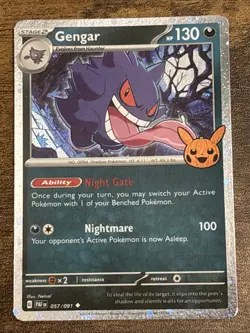 Gengar (Cosmos Holo) 057/091 Holo Trick or Trade BOOster 2024 Pokemon LP - Image 1