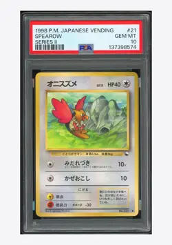 Pokemon PSA 10 Spearow 1998 #021 Vending Series II Japanese - Image 1