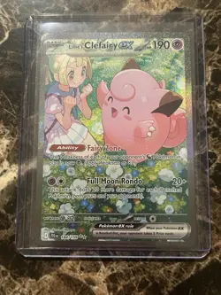 Pokemon TCG Lillie's Clefairy EX Journey Together Sir Card 184/159 NM Condition - Image 1