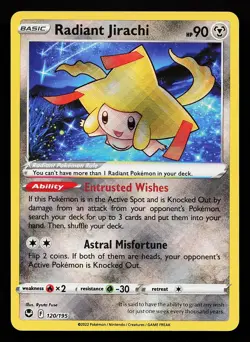 Radiant Jirachi 120/195 Holo Silver Tempest Pokemon Card - Image 1