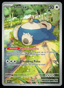 Snorlax 051 Holo Illustration Rare Scarlet & Violet 151 Promo Pokemon Card - Image 1