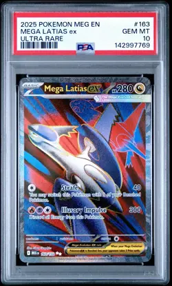 2025 POKEMON MEG EN-MEGA EVOLUTION ULTRA RARE #163 MEGA LATIAS EX PSA 10 - Image 1