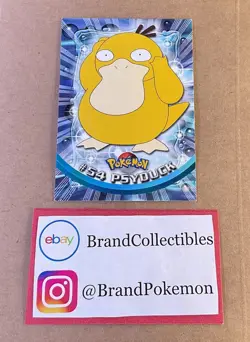 1999 TOPPS Psyduck Pokemon TV Animation #54 | Blue Logo 1st Print | Series 1 - Image 3