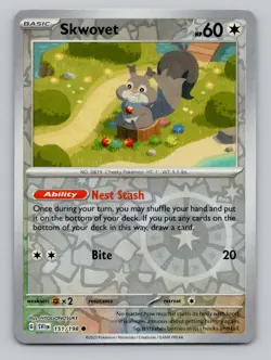 Reverse Holo Skwovet #151/198 Common SV01: Scarlet & Violet Base Set Pokemon - Image 1
