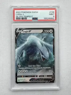 2022 POKEMON SWSH SILVER TEMPEST 138/195 LUGIA V - PSA 9 - Image 1