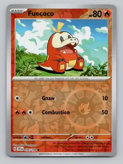 Reverse Holo Fuecoco #036/198 Common SV01: Scarlet & Violet Base Set Pokemon - Image 1