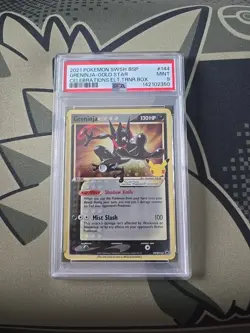 2021 POKEMON SWSH BLACK STAR PROMO #144 GRENINJA-GOLD STAR PSA 9 - Image 1