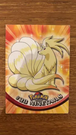 Ninetales 38 Topps 1999 TV Animation Edition Black Label Non Holo Pokemon TCG LP - Image 1