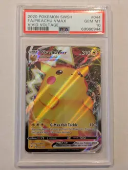 Pikachu VMAX Vivid Voltage 2020 Pokemon SWSH #044 PSA 10 GEM MINT - Image 1