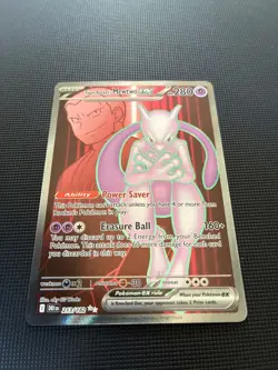 Pokemon TCG Team Rockets Mewtwo EX 213/182 Full Art Destined Rivals English - Image 1