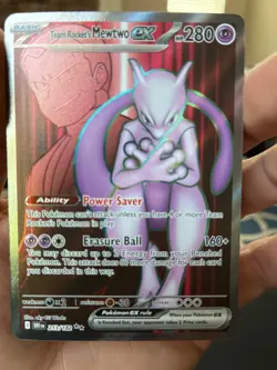Pokemon TCG Team Rockets Mewtwo EX 213/182 Full Art Destined Rivals English - Image 4