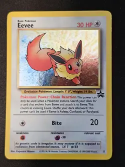Pokemon TCG Eevee 11 Vintage Black Star Promo Mint Near Mint - Image 1