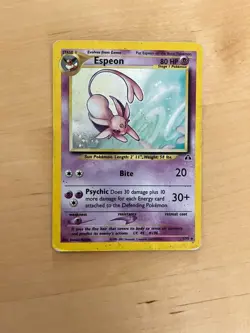 Pokemon Espeon Neo Discovery 1995-2001 Psychic Gently Used - Image 1
