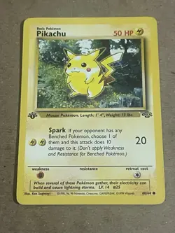 1999 Pokemon Jungle 1st Edition Pikachu #60/64 - Image 1