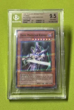 Yugioh 2006 Dark Magician Knight ROD-EN001 Parallel Super Rare BGS 9.5 Promo TCG - Image 1