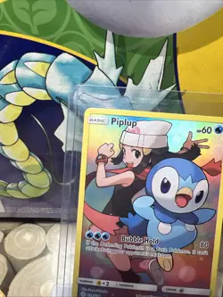 2019 Pokemon Piplup Full Art Secret Card Cosmic Eclipse 239/236 LP HP60 - Image 2