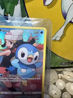 2019 Pokemon Piplup Full Art Secret Card Cosmic Eclipse 239/236 LP HP60 - Image 3