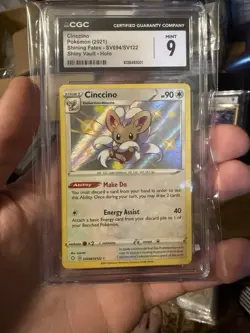 Shining Fates SV094/SV122 Cinccino Holo CGC 9 Pokemon TCG Baby Shiny Mint Card - Image 1
