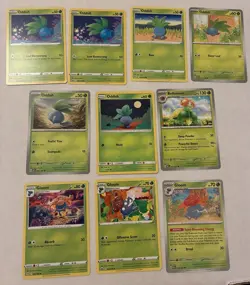 Lot of 10 Oddish Bellosom and Gloom Pokemon Cards - Image 1