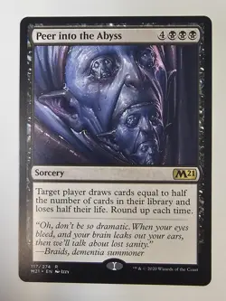 Mtg - Peer into the Abyss - Core Set 2021 (M21) - Rare - #117 - NM - Image 1
