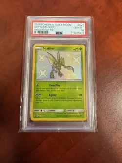 2019 Pokemon Sun & Moon Scyther Holo PSA 10 Hidden Fates SV1 - Image 1