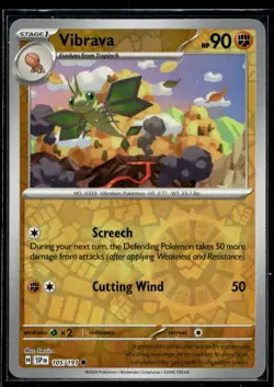 Vibrava - SV08: Surging Sparks 105/191 LP Pokemon TCG | Buy 1 Get 2 Free - Image 1