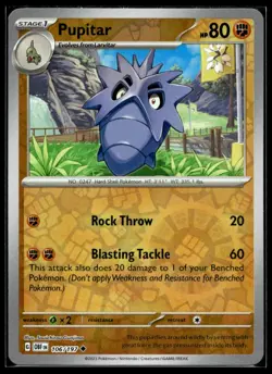 Pupitar SV03: Obsidian Flames 106/197 LP Pokemon TCG | Buy 1 Get 2 Free - Image 1