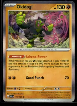 Okidogi SV06: Twilight Masquerade 111/167 LP Pokemon TCG | Buy 1 Get 2 Free - Image 1