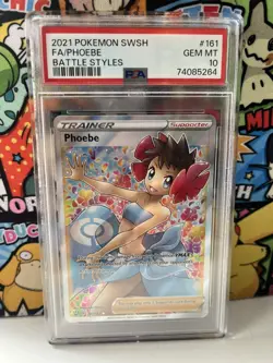Pokemon Phoebe Full Art - Battle Styles - 161/163 - PSA 10 - Image 1