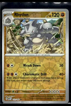 Rhydon SV: Scarlet & Violet 151 112/165 LP Pokemon TCG | Buy 1 Get 2 Free - Image 1