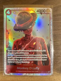 One Piece - Monkey.D.Luffy OP12-015 SR Legacy of the Master Foil NM - Image 1