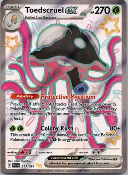Pokemon Card TCG - Toedscruel ex 213 Shiny Ultra Rare Paldean Fates - Image 1