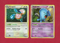 PORYGON2 & WOBBUFFET #HGSS 23 & 04--BLACK STAR PROMO HOLO POKEMON CARDS - Image 1