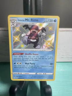Pokemon Galarian Mr. Rime Shining Fates SV021/SV122 Shiny Holo Rare TCG Card - Image 1