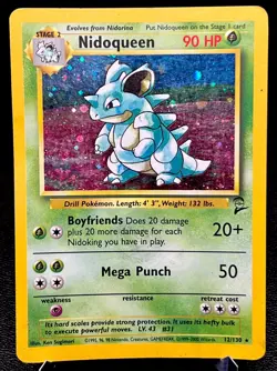 Nidoqueen 12/130 HP Cosmos Holo Base Set 2 Pokemon Card! - Image 1