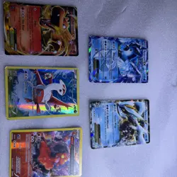 Damaged varying conditions Pokemon Lot of 5 Cards Holo Rare Ex (4) - Image 1