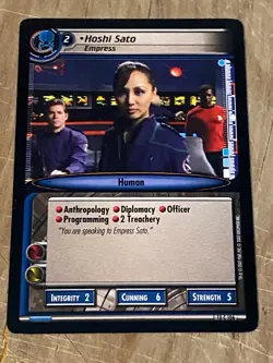 Star Trek CCG 2E HOSHI SATO EMPRESS Card NEVER PLAYED - Image 1