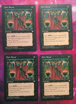 Dark Ritual Ice Age x4. MTG Playset. LP, Light Played. - Image 1