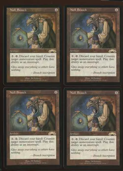 4x Null Brooch Rare Ex/LP Exodus Playset Magic the Gathering MTG - Image 1