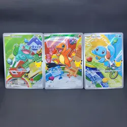 Pokemon TCG First Partner Illustration Collection 3 Card Lot Gen 1 Starters - Image 1