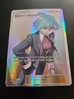 Steven's Resolve (Full Art) 165/168 Sm-Celestial Storm Holo Pokemon Trading Card - Image 1