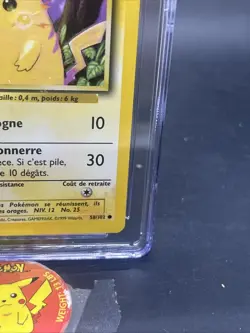 CGC 9 MINT French Pikachu Base Set 1st Edition 1999 Pokemon WOTC 58/102 👀 - Image 5