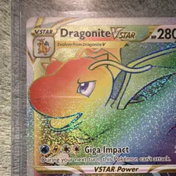 Pokemon Dragonite VSTAR Pokemon GO Secret Rare Full Art Holo 081/078 English - Image 3