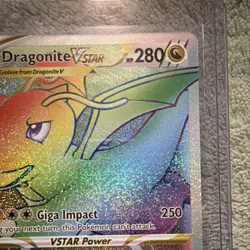 Pokemon Dragonite VSTAR Pokemon GO Secret Rare Full Art Holo 081/078 English - Image 4