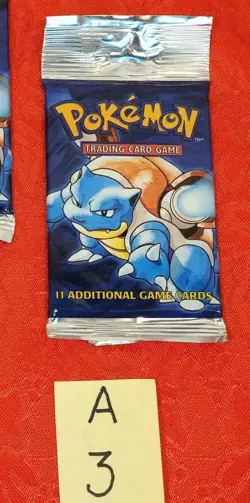 Wizards of the Coast Pokemon Base Set Booster Pack (A3 - picture of actual pack) 742818061582 - Image 1