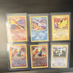 Pokemon TCG Legendary Card Lot Moltres Articuno Zapdos Entei Smeargle 6 Cards - Image 1
