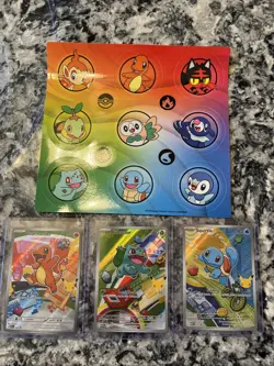 Pokemon First Partner Illustration Collection Series 1 Kanto Starters Set NM - Image 1