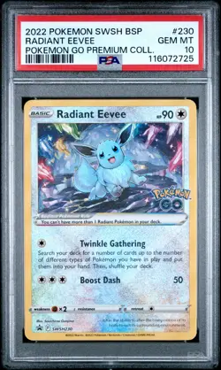 2022 POKEMON SWSH BLACK STAR PROMO #230 RADIANT EEVEE PSA 10 - Image 1