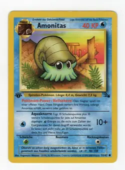 Pokemon 1st Edition Omanyte 52/62 Common German - Image 1