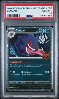 PSA 10 Gengar Trick or Trade #057 GEM MINT Pokemon 🔥 Halloween Promo Rare - Image 1